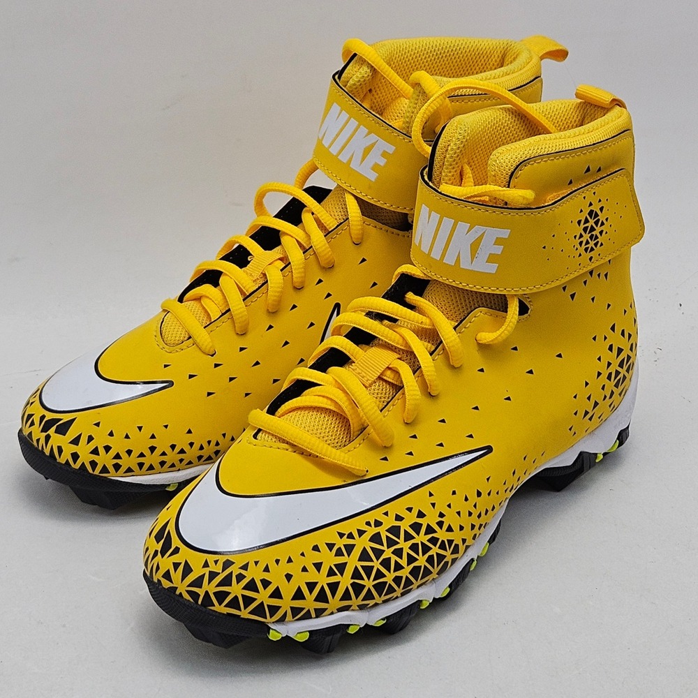 Nike Force Savage Shark Football Cleats Yellow 880133-710 5.5Y Kids Very Clean